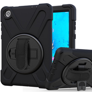Shockproof della Copertura della cassa Per <span class=keywords><strong>Lenovo</strong></span> <span class=keywords><strong>Tab</strong></span> M8 TB-8505F Rugged Heavy Duty Caso Ibrido di Protezione Con 360 Cavalletto e cinghia da polso - Product Image 4