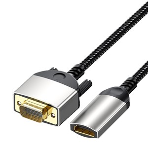 Cable HDMI hembra a Vga macho, adaptador de cobre sin oxígeno de 0,2 M para ordenador portátil, escritorio, monitor de TV, proyector - Product Image 4