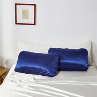 Taie d'oreiller en satin solide merveilleux pour les cheveux et la peau couleurs populaires fermées avec une taie d'oreiller en soie à bande élastique