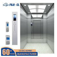 Ascenseur de luxe FUJICL pour 12 personnes, fabriqué en Chine, MR Fuji, 800 kg, 6 étages, entraînement sans engrenage, prix compétitif