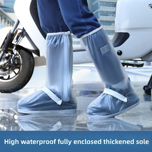 Botas de Chuva Masculinas Impermeáveis Antiderrapantes de Cano Alto Reforçadas e Resistentes ao Desgaste para Ciclismo ao Ar Livre e Dias Chuvosos - Product Image 3