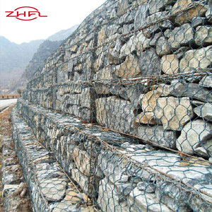 Panier en treillis métallique tressé double torsion en alliage de zinc revêtu de PVC pour mur de soutènement en pierre, contrôle de l'érosion, gabion hexagonal - Product Image 3