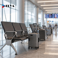 Chaise d'attente pour espaces publics, siège d'attente d'hôpital avec table latérale, chaises d'attente d'aéroport 3/4/5 places avec chargeur USB