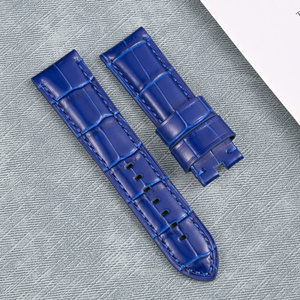 Correa de Reloj de Cuero Genuino Transpirable de Alta Calidad, Repuesto para <span class=keywords><strong>Panera</strong></span> de 22mm y 24mm, Correas de Cocodrilo en Varios Colores - Product Image 3