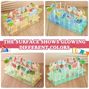 Fabriek Groothandel 2 Stuks Cake Pop Stand,Bettoor 21 Gaten Acryl Lolly Houder, Clear Cake Pop Houder Voor Display Snoep Dessert - Product Image 6