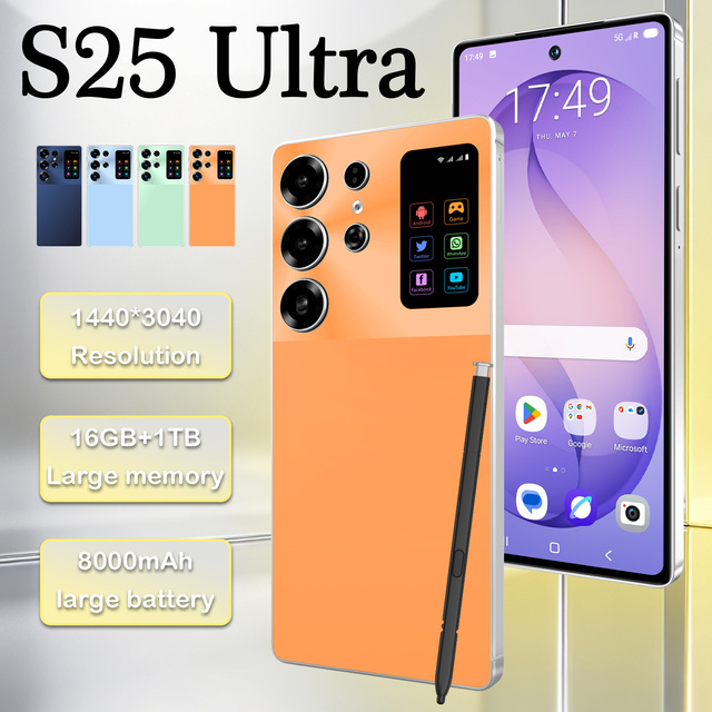 Stylish 2026 S25 Ultra 5G Smartphone 4K Display 16G+1T UK Global Unlocked 8000mAh Battery New Condition