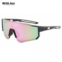 Lunettes de soleil sportives colorées coupe-vent pour femmes Withher, protection UV400, monture PC, cerclage intégral, pour adultes, pour hommes, pour activités de plein air