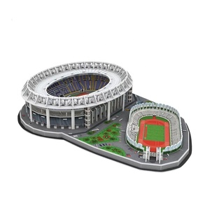 Nhà máy trực tiếp bán tùy chỉnh <span class=keywords><strong>3D</strong></span> giấy mô hình đồ chơi nổi tiếng thế giới xây dựng sân vận động bóng đá câu đố - Product Image 1
