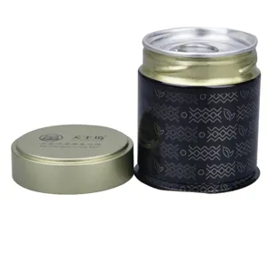 Customizable mini airtight round empty tin can packaging coffee powder tin container green matcha tin box 3 buyers