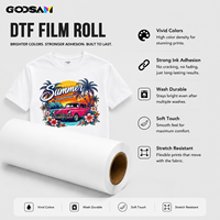 Film DTF Goosam Hot Peel Cold Peel pour impression simple ou double face, 75 microns, 30, 33, 60 cm, rouleau de 60 cm x 100 m pour imprimante DTF