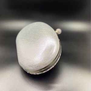 New Cross-border Polyester Bag Full <b>Glitter</b> Glass Rhinestone Buckle Chain Strap Clutch Birthday Wedding Party Tanjing - Product Image 4