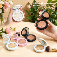 Highlighter Métallique Scintillant Haute Pigmentation Maquillage Marque Privée Logo Personnalisé Motif Soleil Highlighter Pressé pour un Éclat du Visage