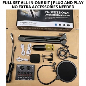 BM 800 Studio <strong>Microphone</strong> Kits With V8 Sound Card Professional K8 Wireless <strong>Microphone</strong> <strong>for</strong> Cell Phone <strong>Computer</strong> Recording TikTok - Product Image 6