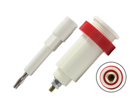 Prise femelle banane haute tension en laiton nickelé ABS avec trou intérieur en forme de croix pour applications audio et vidéo