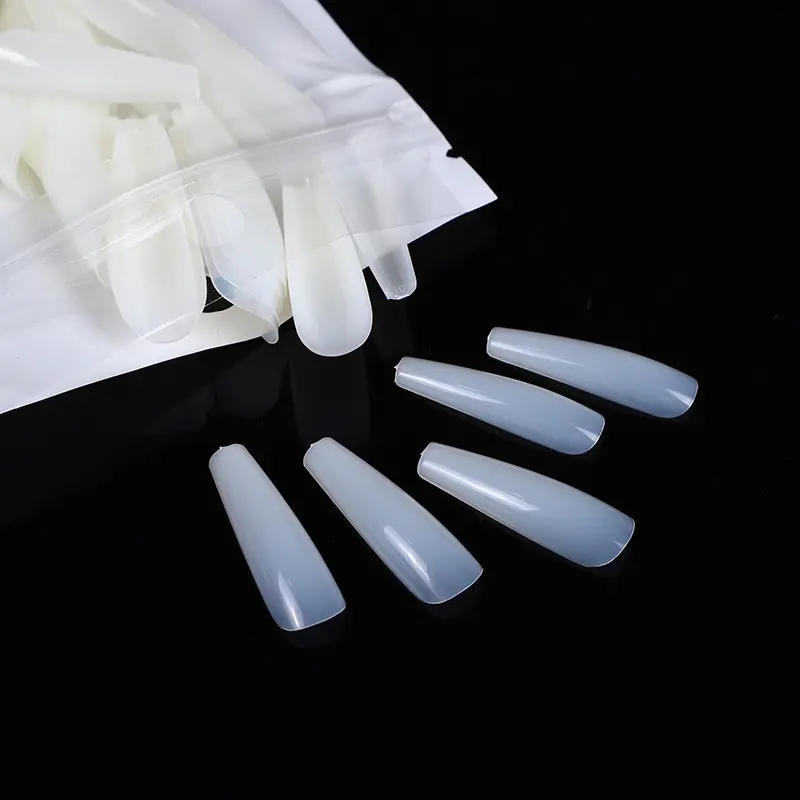 100pcs/bag Fake Nails mix sizes Long Type Coffin Ballerina Tips Full Cover Artificial False Nails
