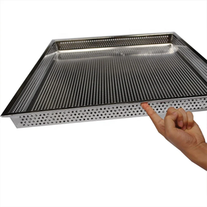 Personalizado SS304 SS316 Panela De Cozimento De Aço Inoxidável 60*40 cm Perfuração Soldagem Secagem Bandeja De Refrigeração Bandeja De Cozimento De Metal Perfurada Bandeja De Cozimento - Product Image 4