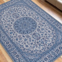 Tapis persans bleus 5*8 pieds Lavables en machine Tapis imprimés en 3D pour le salon Décoration de sol de la maison