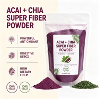 Poudre d'Açaï et de Graines de Chia OEM ODM Marque Privée Vente en Gros Mélange de Boissons Riches en Fibres Végétales pour la Nutrition Féminine