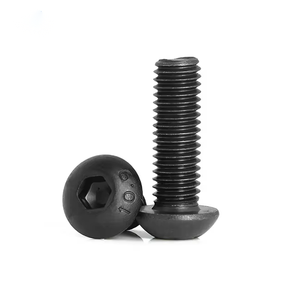 Pernos hexagonales de acero al carbono de óxido negro estándar DIN personalizables Grado 10,9 Todos los tamaños Cabezal de botón Acabado liso - Product Image 3