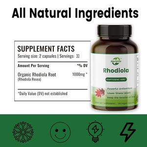 Suplemento Dietético Funcional Haccp, Cápsulas de Rhodiola Rosea, OEM ODM - Product Image 2