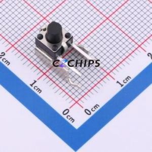 TC-6615C-6*6*7 Tactile Switch Through hole,6x6mm Switch Single Pole Single Throw Round Button 2.6N Right Angle Insert - Product Image 1