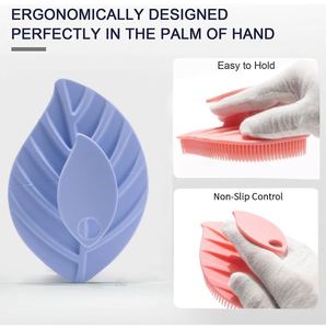 Leaf-Shaped Silicone Facial Cleansing Brush Manual Face <b>Scrubber</b> Exfoliating Pore Cleanser Portable Skin Care Tool - Product Image 5