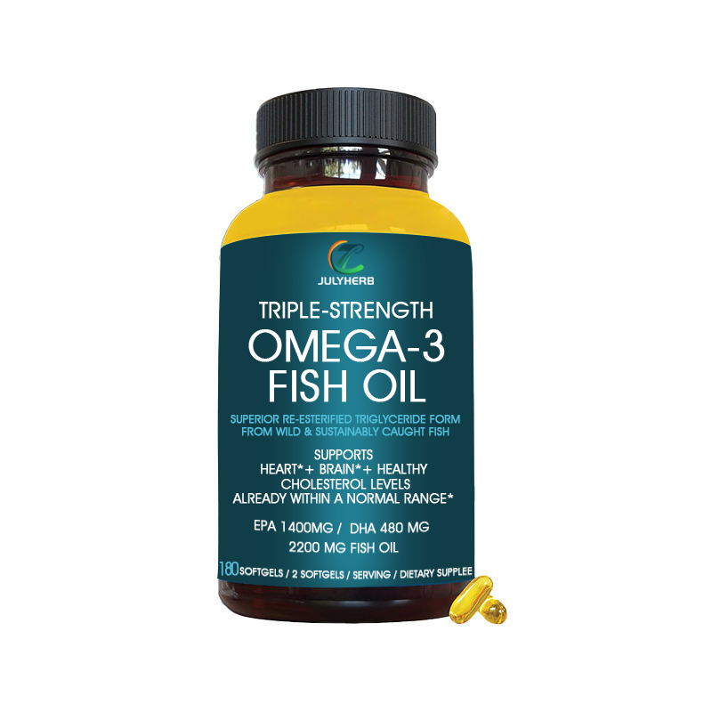 Julyherb золотой стандарт Омега 3 рыбий жир мягкие капсулы оптом чистый глубоководный экстракт животных