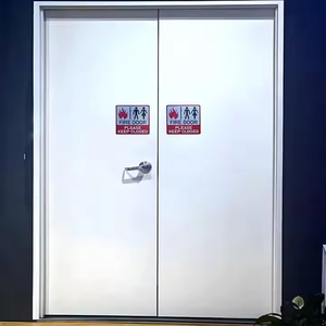 Portes d'entrée modernes en acier ignifugées sur mesure, portes coupe-feu pour écoles et hôtels, protégeant les passages - Product Image 5