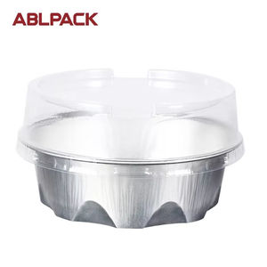 ABLPACK 100ML Contenant de cuisson <span class=keywords><strong>jetable</strong></span> en <span class=keywords><strong>aluminium</strong></span> coloré avec couvercle en PET, compatible <span class=keywords><strong>four</strong></span>, pour gâteaux et pains - Product Image 5
