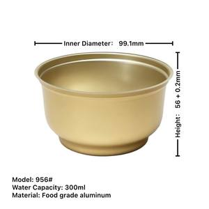 956 #   Ciotola Multiuso in Alluminio Resistente alle Alte Temperature con Coperchio in Foglio, Ecologica e di Grado Alimentare per Nido d'Uccello e Zuppa di Pesce - Product Image 2