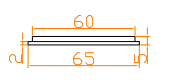 Lentille en verre LED plate 65 mm