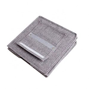 Foldable Gray Fabric Hanging Organizer with Drawers Behind Door for <b>Wardrobe</b> & Living Room Clothes Storage - Product Image 4