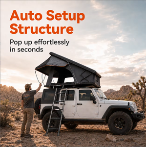 เต็นท์หลังคารถยนต์อลูมิเนียมน้ำหนักเบา ราคาโรงงานปี 2025 สำหรับตั้งแคมป์ กันน้ำ สำหรับ 4 คน ใช้ได้ทุกฤดู - Product Image 6