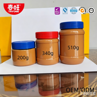 Mantequilla de Maní Crujiente Chunwang en Frasco de Vidrio Certificado de Grado Alimenticio, Personalización OEM