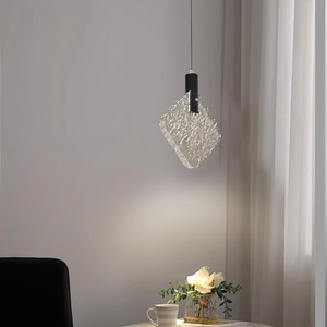โคมไฟคริสตัลแบบโซ่หัวเดียวสำหรับห้องนอนห้องนั่งเล่นดีไซน์เรียบง่าย - Product Image 2