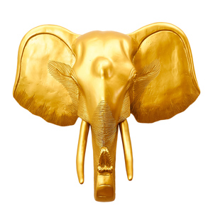Scultura <span class=keywords><strong>da</strong></span> Parete in Resina Stile Nordico 2026 a Forma di Testa di Elefante, Statuetta di Leone Retrò alla Moda per Natale e Halloween in Famiglia - Product Image 2