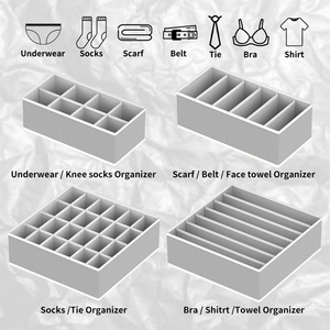 7 <b>Grids</b> Wardrobe Collapsible Clothes Organizer Closet Storage Wardrobe Clothes Organizer for Pants Jeans T-Shirts - Product Image 3