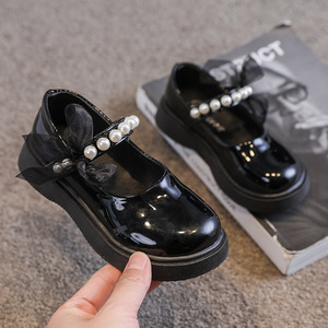 Nuevas llegadas de primavera, estilo coreano, zapatos Mary Jane de princesa para niñas con suela suave y correa en el tobillo. - Product Image 3