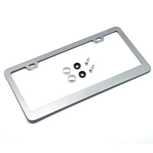 Khung Biển Số Lật Mạ Crôm Trắng Khung Biển Số Xe Ô Tô Bằng Nhôm Thép Không Gỉ Của Mỹ Canada Kích Thước Tùy Chỉnh - Product Image 1