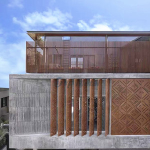 Revêtement extérieur, façade, écran mural coulissant en métal, persienne en aluminium - Product Image 1