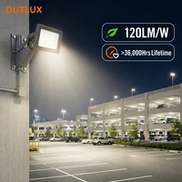 Projecteur extérieur de sécurité étanche IP65 10W à 500W en aluminium à montage mural pour parking et jardin