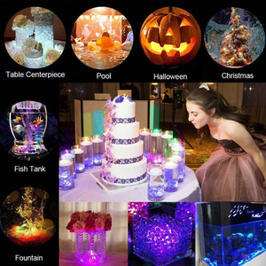 12 Cái Đèn LED Chìm Dưới Nước Vũ Trường Bồn Tắm Nóng Nến Với Điều Khiển Từ Xa RGB Cho Ao Hồ Bơi Bình Cơ Sở Bể Cá Trang Trí Sân Vườn - Product Image 4