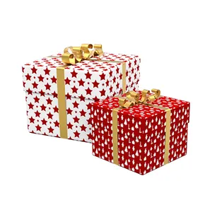 Aangepast Verschillende maten Geschenkverpakkingen Papier Doos Aanwezig Decoratieve Christmas Gift Box