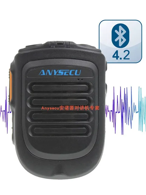 ANYSECU B01 Wireless Blvetooth Hand Mic with RealPTT for Audroid & IOS, Compatible with Zello App L661