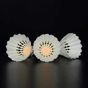 Volant de <span class=keywords><strong>badminton</strong></span> en plumes de canard blanc Baton, durable - Product Image 5