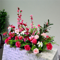 Arrangement de fleurs artificielles rose pastel, centre de table de mariage, décoration pour la Saint-Valentin, événement, fête