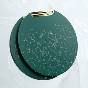 Bloc à découper rond en plastique PE <span class=keywords><strong>planche</strong></span> à découper résistante à la moisissure de couleur verte <span class=keywords><strong>planche</strong></span> à découper antibactérienne et durable pour une utilisation en cuisine - Product Image 3
