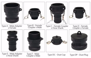 Raccords de tuyaux en nylon Camlocks, raccords de tuyaux PP Camlocks, raccords Camlock avec Camlocks mâles et femelles, raccords de tuyaux - Product Image 5