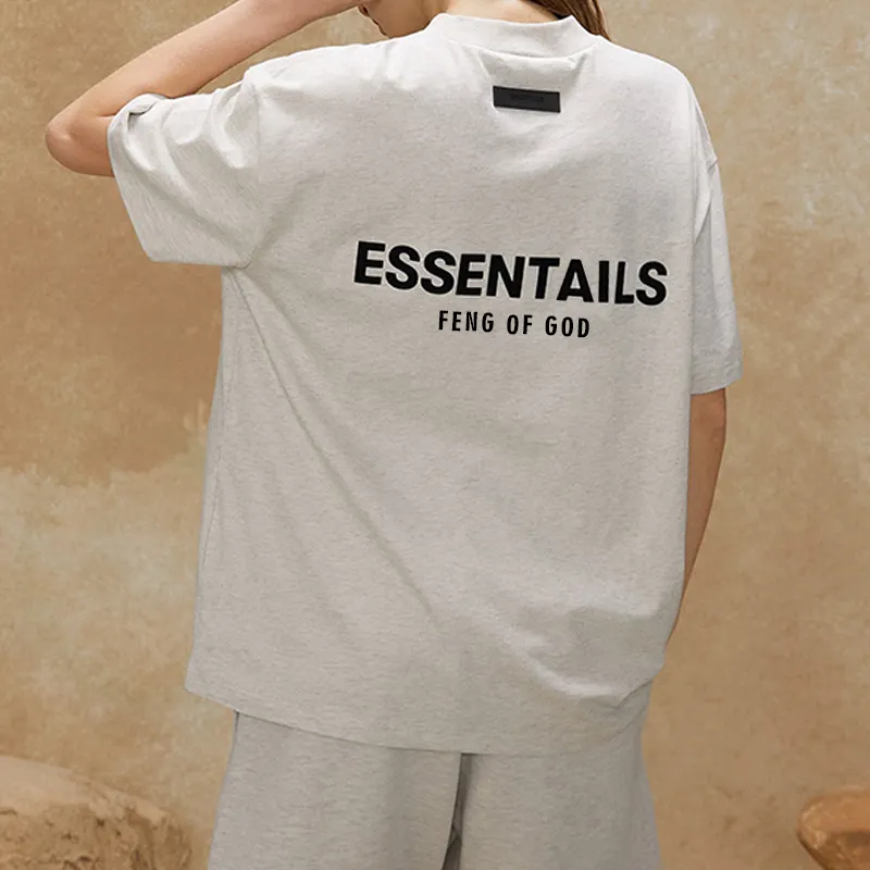 เสื้อผ้าฤดูร้อนฮิปฮอปยอดนิยมของผู้หญิงขนาดใหญ่ unisex ที่กําหนดเองผู้ผลิตแบรนด์กราฟิกผ้าฝ้ายอินทรีย์ Essentials y2k เสื้อยืด