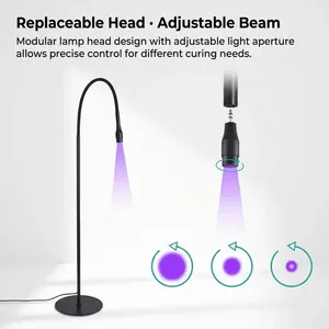 Lámpara UV de 10W para Curado de Pestañas con Interruptor de Pie, Secador de Uñas y Pestañas Postizas, Luz de Curado Rápido para Pegamento de Injerto - Product Image 1